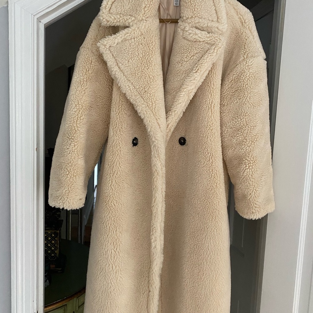 Teddy coat midi length